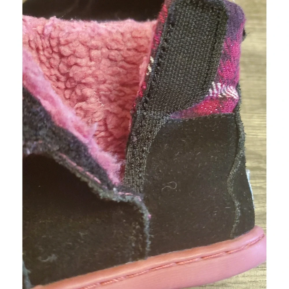 Toms Nepal Winter Boots Toddler Size 5‎ Black Pink